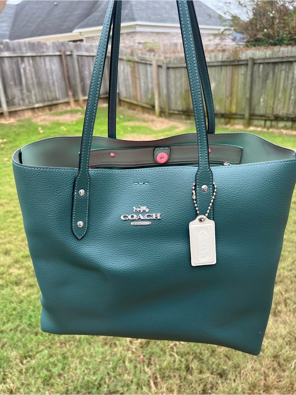 COACH Central Tote 39 Smooth Leather Peacock 🦚 - Picture 14 of 16